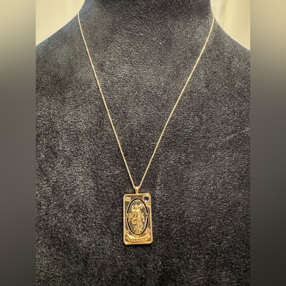 Free People World Tarot Gold Necklace 18–21 in NWOT - Picture 2 of 4